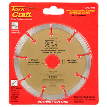 Tork Craft - Diamond Blade 115mm Segmented Profesional - 8 Pack