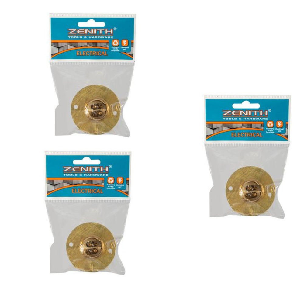 Batten-holder brass 50mm zenith 3 Pack