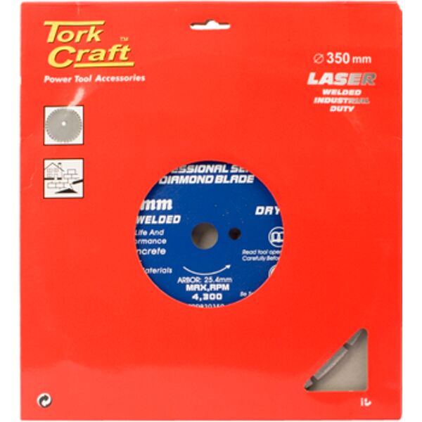 Diamond Blade 350X25.4Mm Old Concrete Laser Welded Segmented