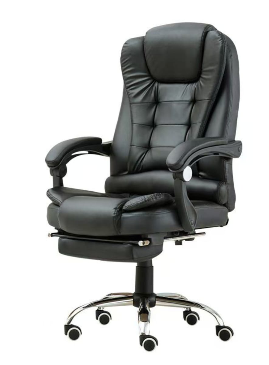 LBM FURN-Ergonomic Executive Recliner Office Chair- Black