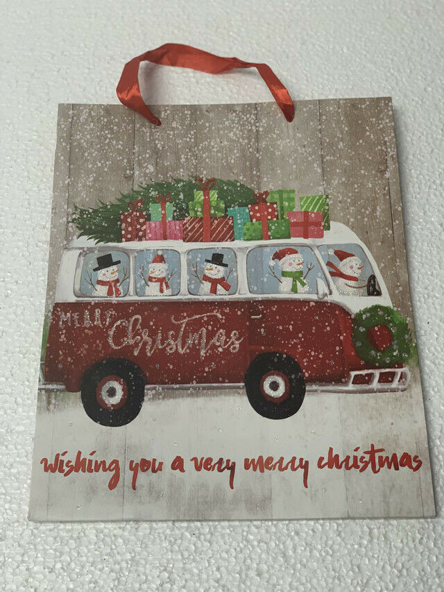 GIFT BAG W CAR PRINT -10X26X32CM