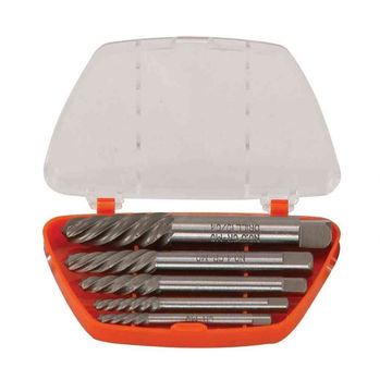Force - 5 Piece Screw Extract Set 7/64 9/64 5/32 1/4 19/64 - 4 Pack