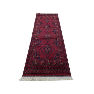 2 Metre Handknotted Afghan Turkman Runner - 202 x 80 CM