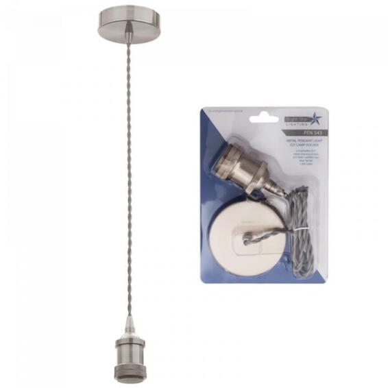 pendant light complete cup n cord matt nickel