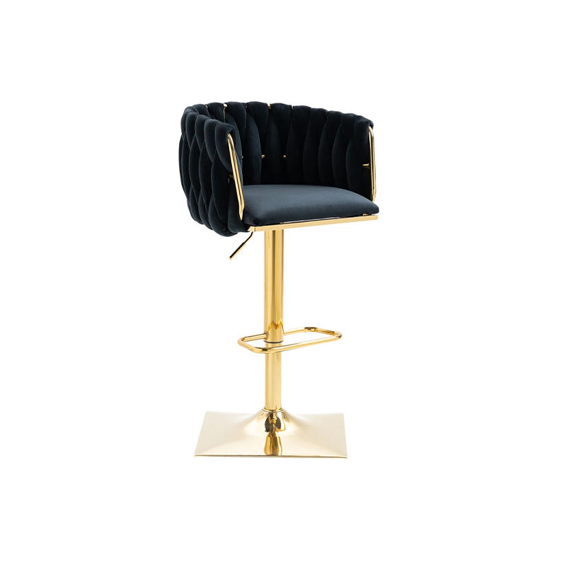 KC FURN-Quinn Swivel, Adjustable Height Bar Stool(Black)