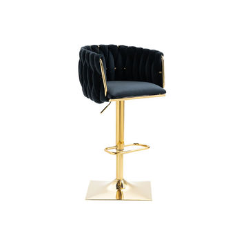 KC FURN-Quinn Swivel, Adjustable Height Bar Stool(Black)