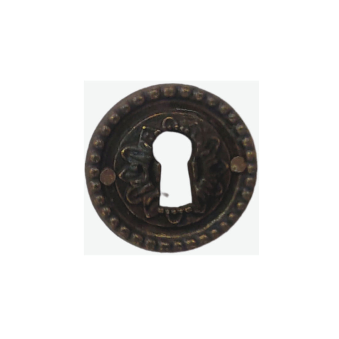 Antique Cupboard Key Plate Round