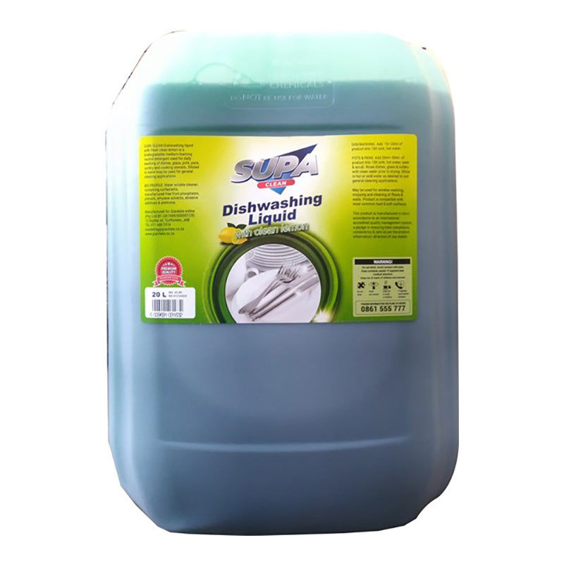 SUPA CLEAN Dishwashing Liquid with Lemon Biodegradable 20 Litre