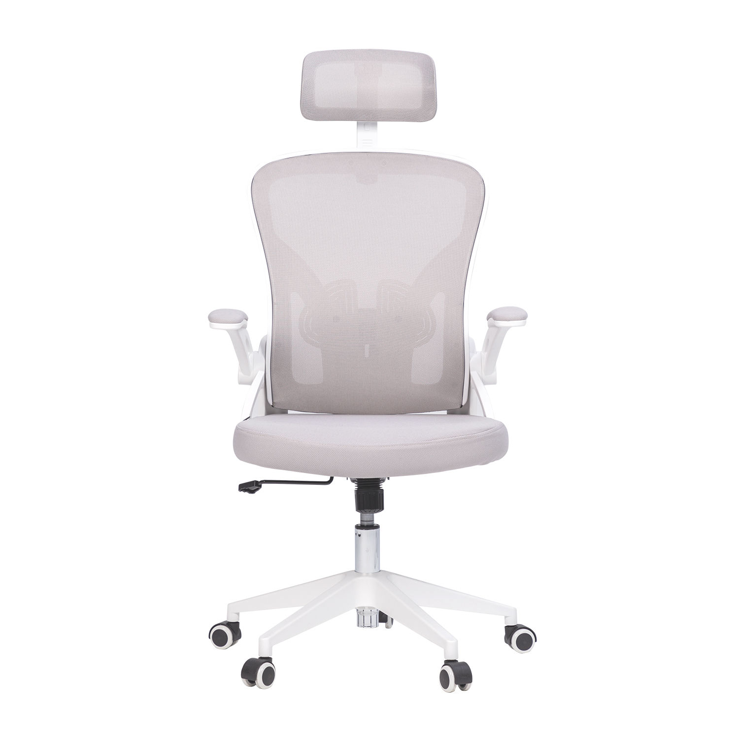 Deli Mesh Office Chair Grey High Back W59xD63xH113-123cm, Adjustable Ergonomic Chair