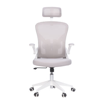 Deli Mesh Office Chair Grey High Back W59xD63xH113-123cm, Adjustable Ergonomic Chair
