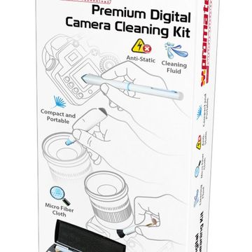Promate Veep.C Premium Camera Cleaning Kit - 3-In-1 Cleaning Pen, Non-Residual Fluid, Anti-Static Brush, Microfiber Cloth, Portable Case