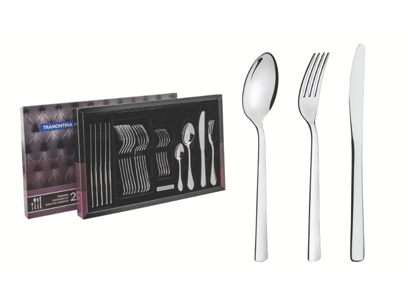 Tramontina 24 Piece Stainless Steel Flatware Cutlery Set Oslo Range