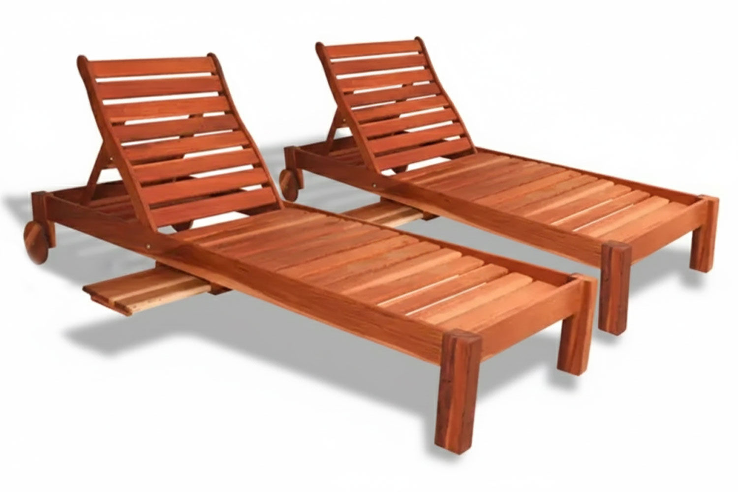 Zambezi Teak Sun Lounger Set 2-Piece (Universal Charcoal Cushions)