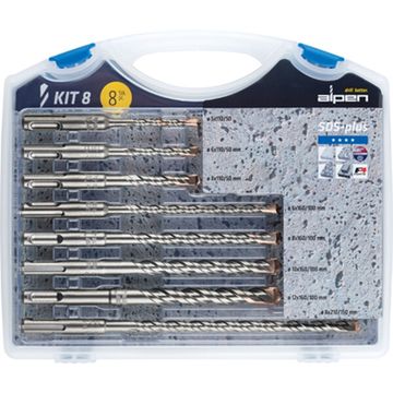 Sds Plus Drill Bit Set 8 Piece In Plastic Carry Case