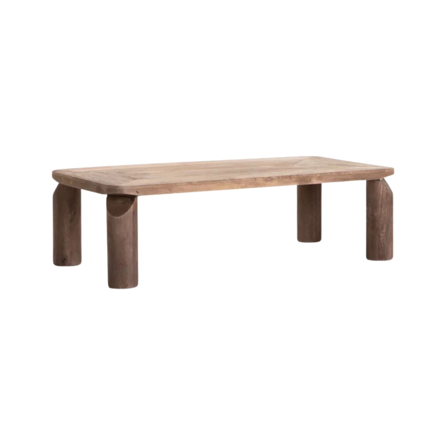 120x60cm Solid Mango Wood Coffee Table – Dark Brown