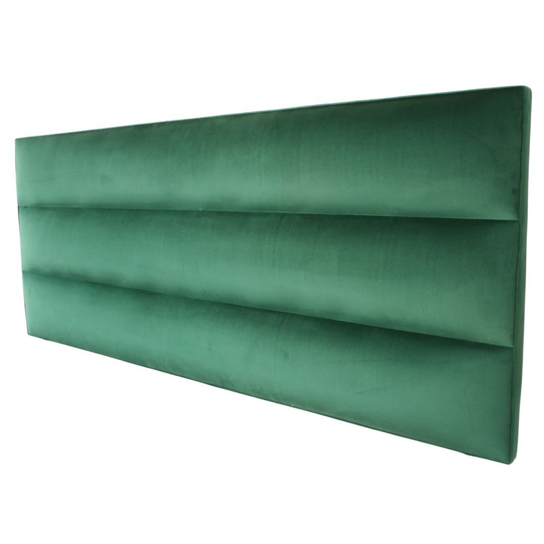 Luna Headboard Single Velvet Green