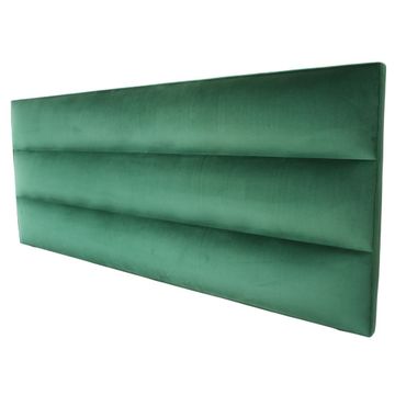 Luna Headboard Single Velvet Green