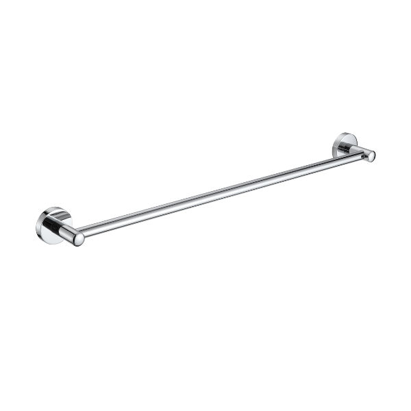 B/A TOWEL BAR - SINGLE - 600MM - CHROME - ROUND