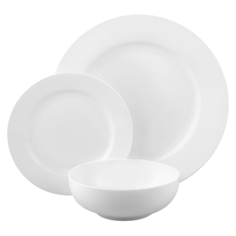 Russell Hobbs Classique New Bone Rim Dinner 12 Piece Set White