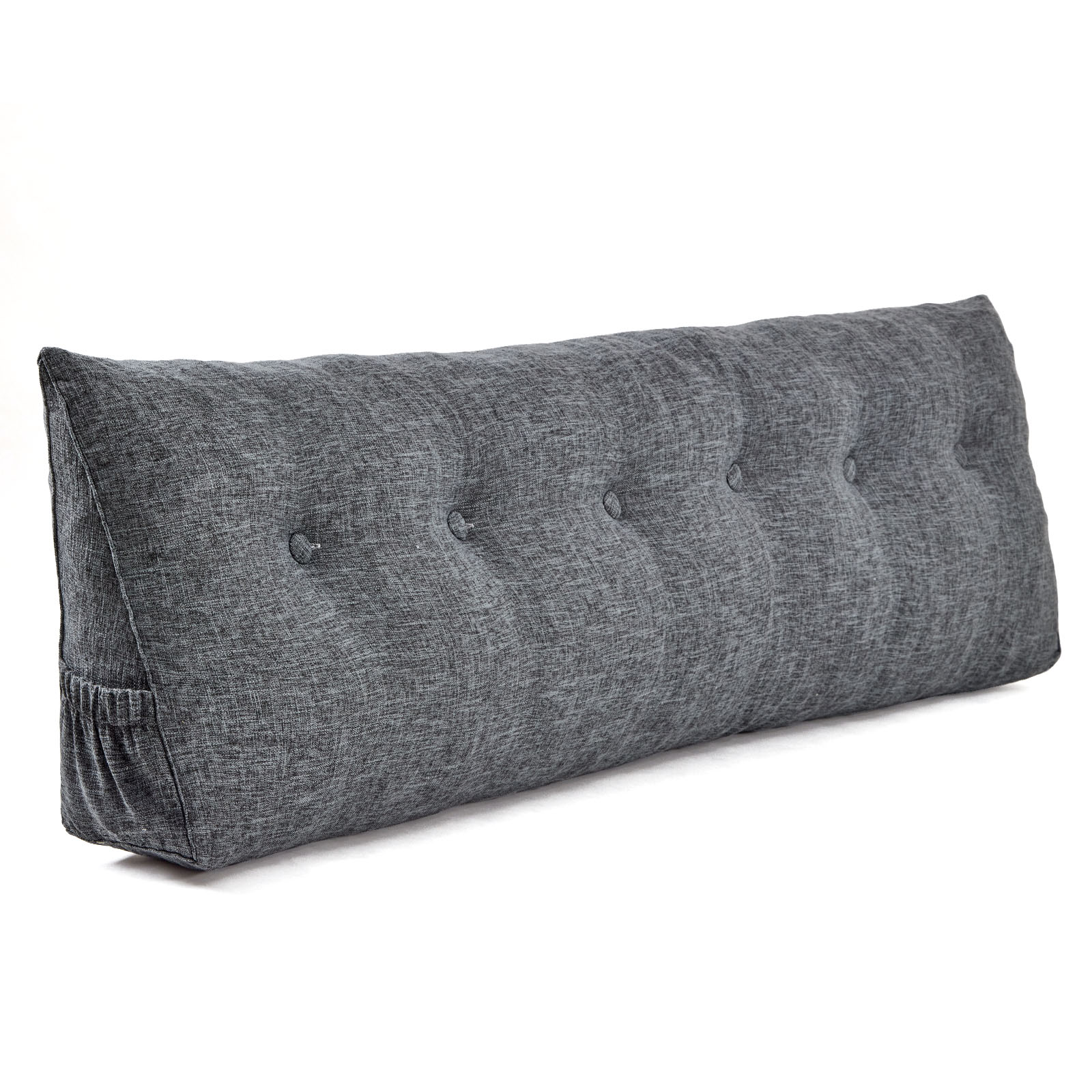 King Size Headboard Pillow 180cm Bed Backrest Cushion with Side Pocket