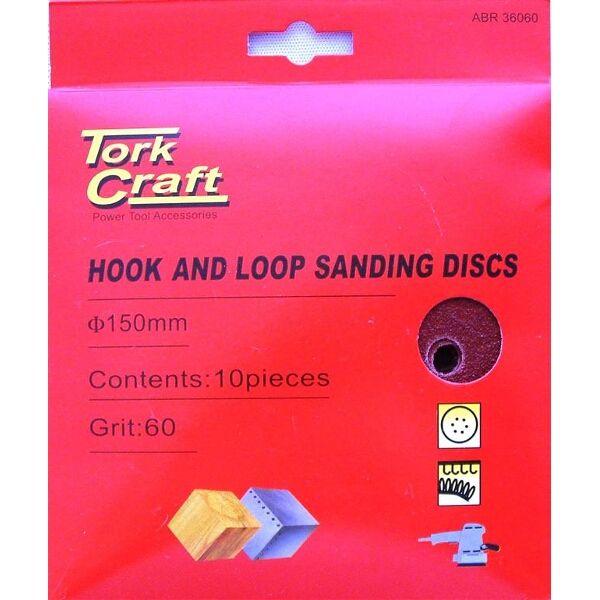 Sanding Disc 150Mm 240 Grit With Holes 10/Pk Hook And Loop