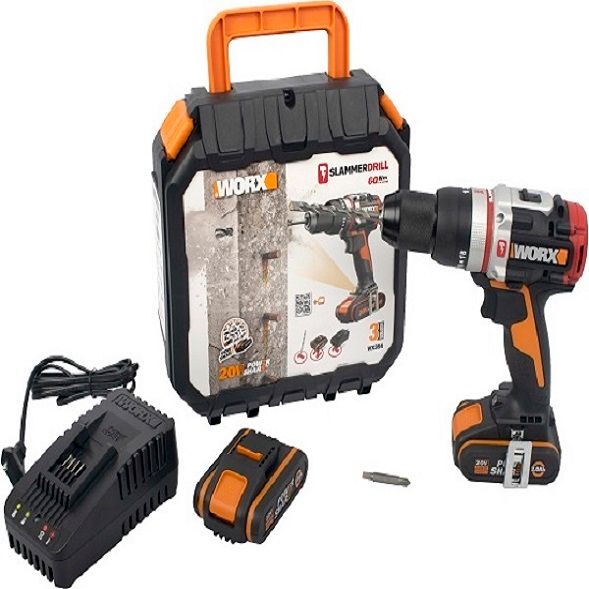 SLAMMER HAM. DRILL 20V 60 NM B/LESS 2.0AH + 4.0AH BMC