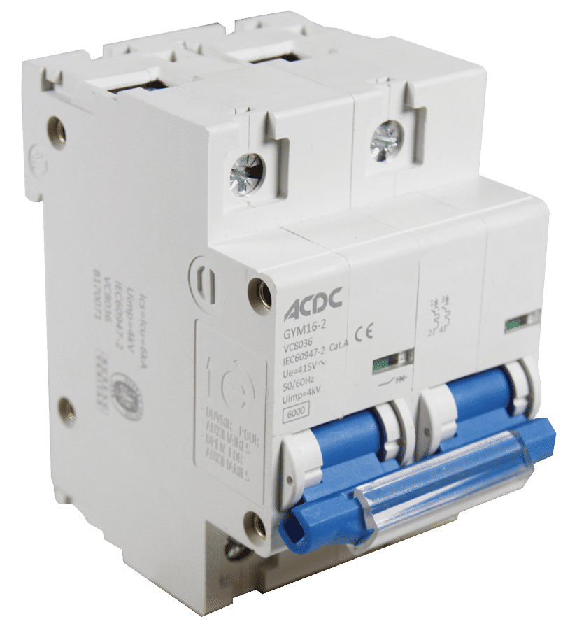 ACDC - Circuit Breaker - 2 Pole - C-Curve - 10kA - 125A