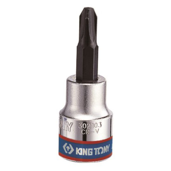 King Tony - Socket Bit 3/8" Phillips #2 X 50mm - 2 Pack