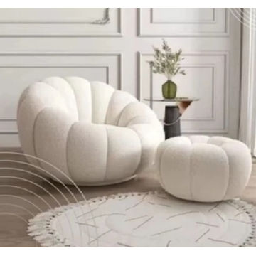 Pumpkin Sofa and Ottoman