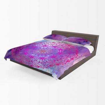 Purple Mandala Duvet Cover Set Double