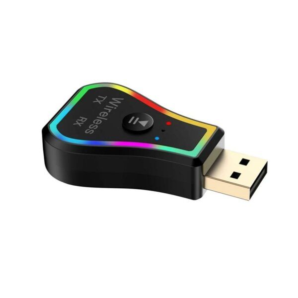 M11 3 in 1 AUX Audio Dongle USB Bluetooth Receiver and Transmitter Adapter with Light x 2