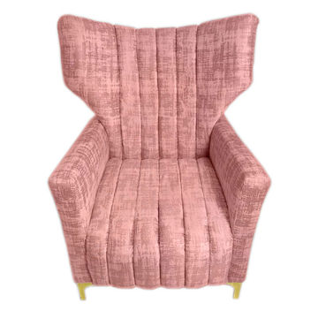 Designer Concepts Altagracia Elephant Wingback Chair- Pink