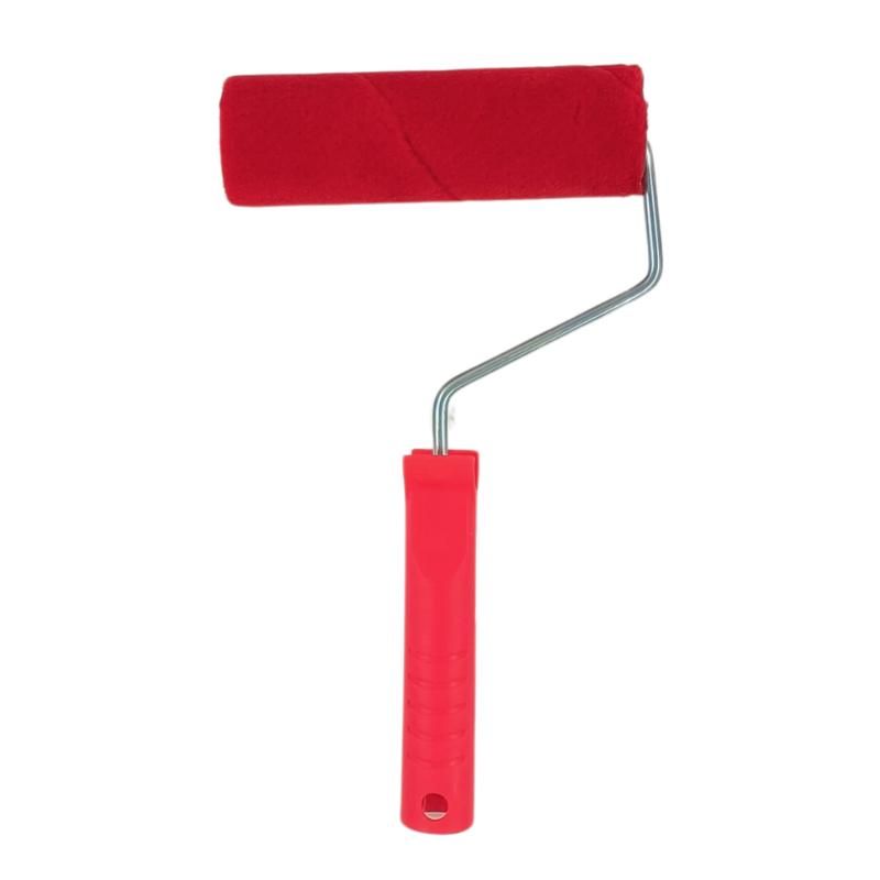 Paint Roller Pink Mohair with Handle 160mm - 4 Pack