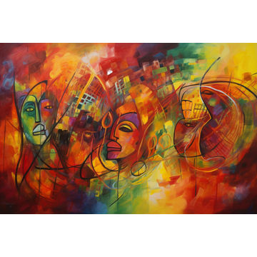 Canvas Wall Art - Expressions Ubuntu By Abstract Serenades - A1623 - [120 x 80 cm]