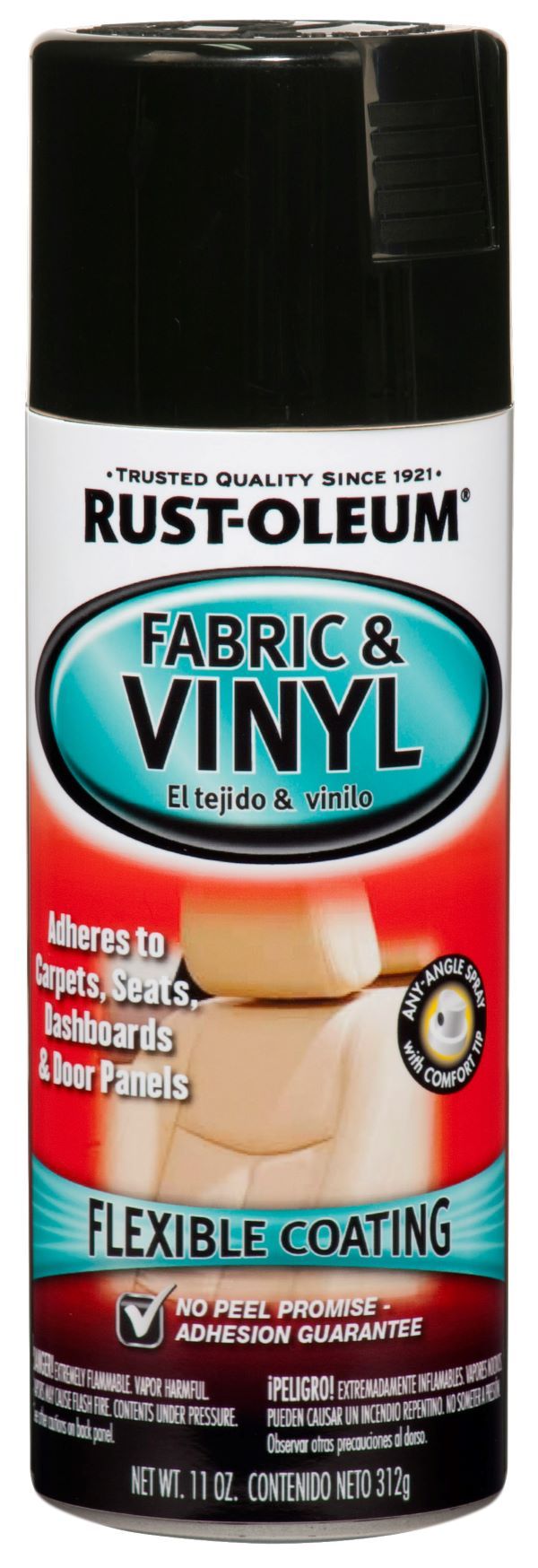 RUSTOLEUM AUTO VINYL & FABRIC SPRAY  GLOSS BLACK 312g