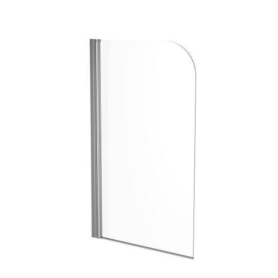 Nerea Bath screen Chrome Pivot Screen With 4mm Clear Glass W76cmxH130cm