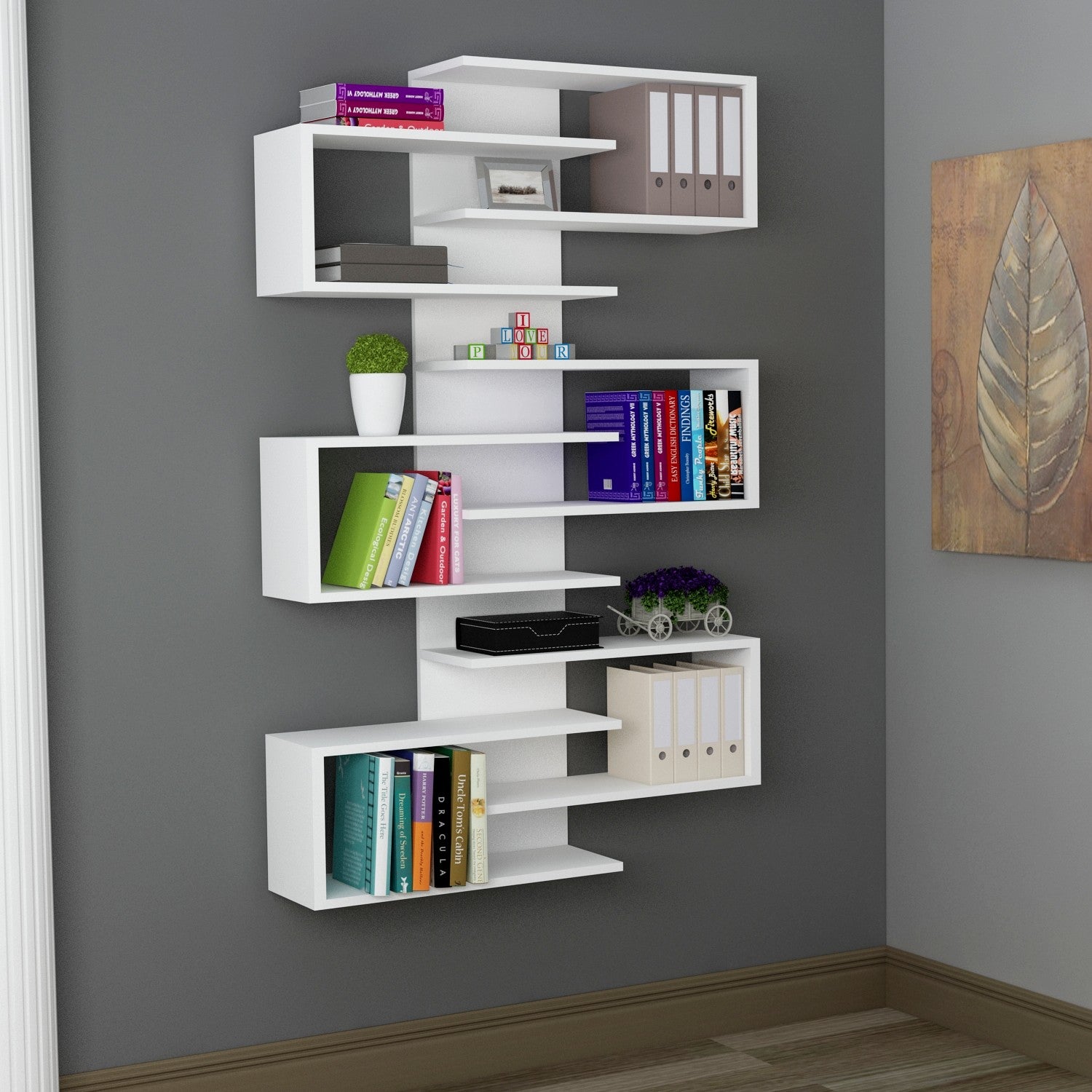 Bookshelf Lotus - White