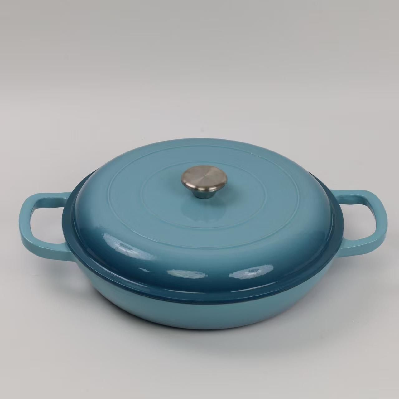 30CM Cast Iron Flat Pot