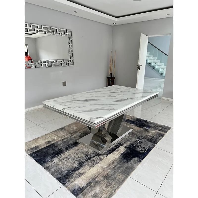 KCW FURN Alexa Marble-Top Dining Table