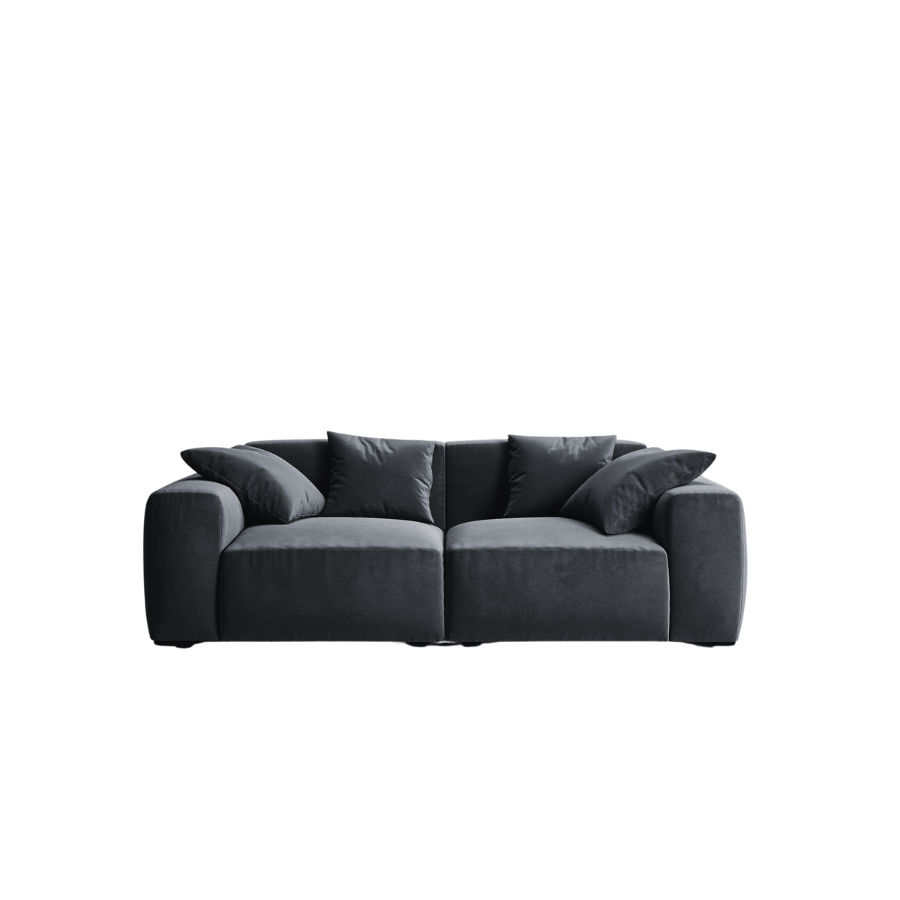 Yara 3 Seater Sofa Couch- Black