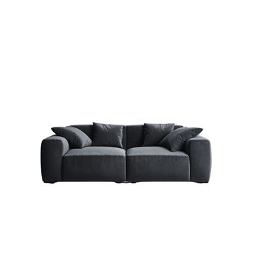 Yara 3 Seater Sofa Couch- Black