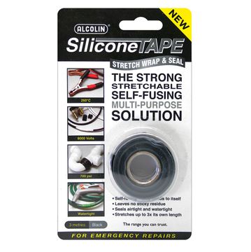Alcolin Silicone Tape - 3m Black - 5 Pack