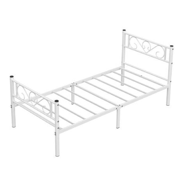 LASA Metal Single Bed Frame – Sturdy Platform Base for Bedroom 190 x 90cm