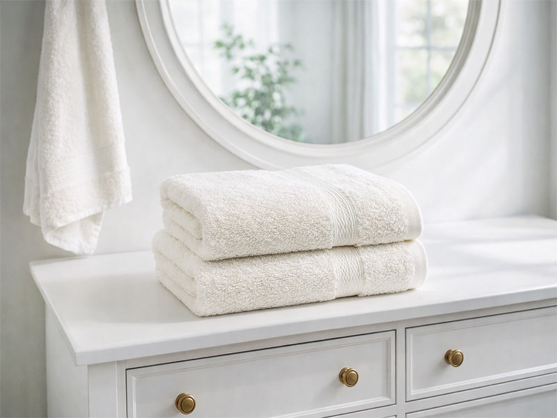 Plush 450GSM 50x90cms Hand Towels - Bright White(2pc Pack)