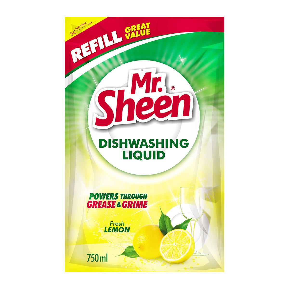 Mr Sheen Dishwashing Liquid Fresh Lem Ref 750 Ml