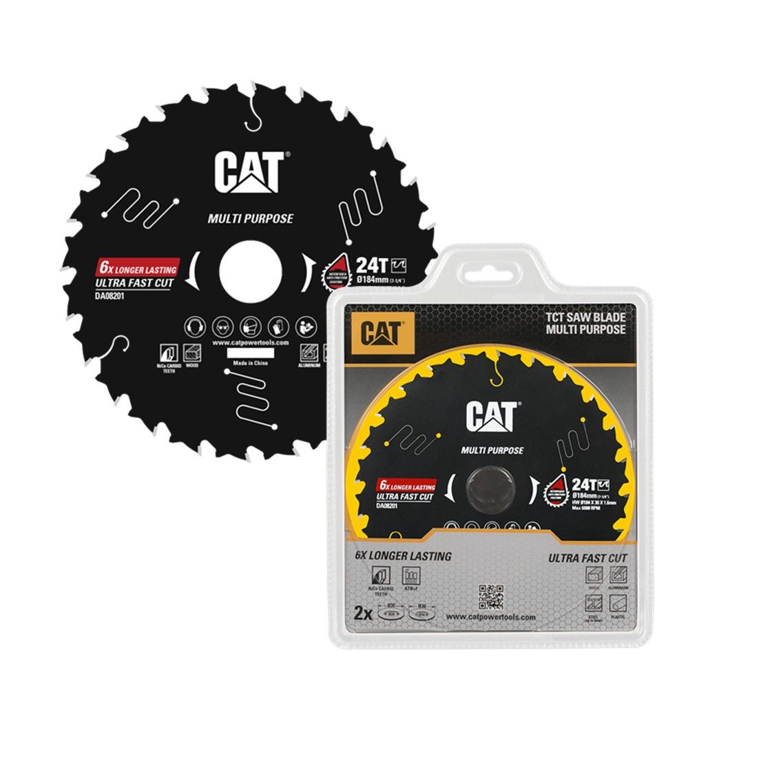 CAT Multipurpose TCT Blade 184mm x 1.5mm x 3x T24 (16/20mm Reduction Ring)