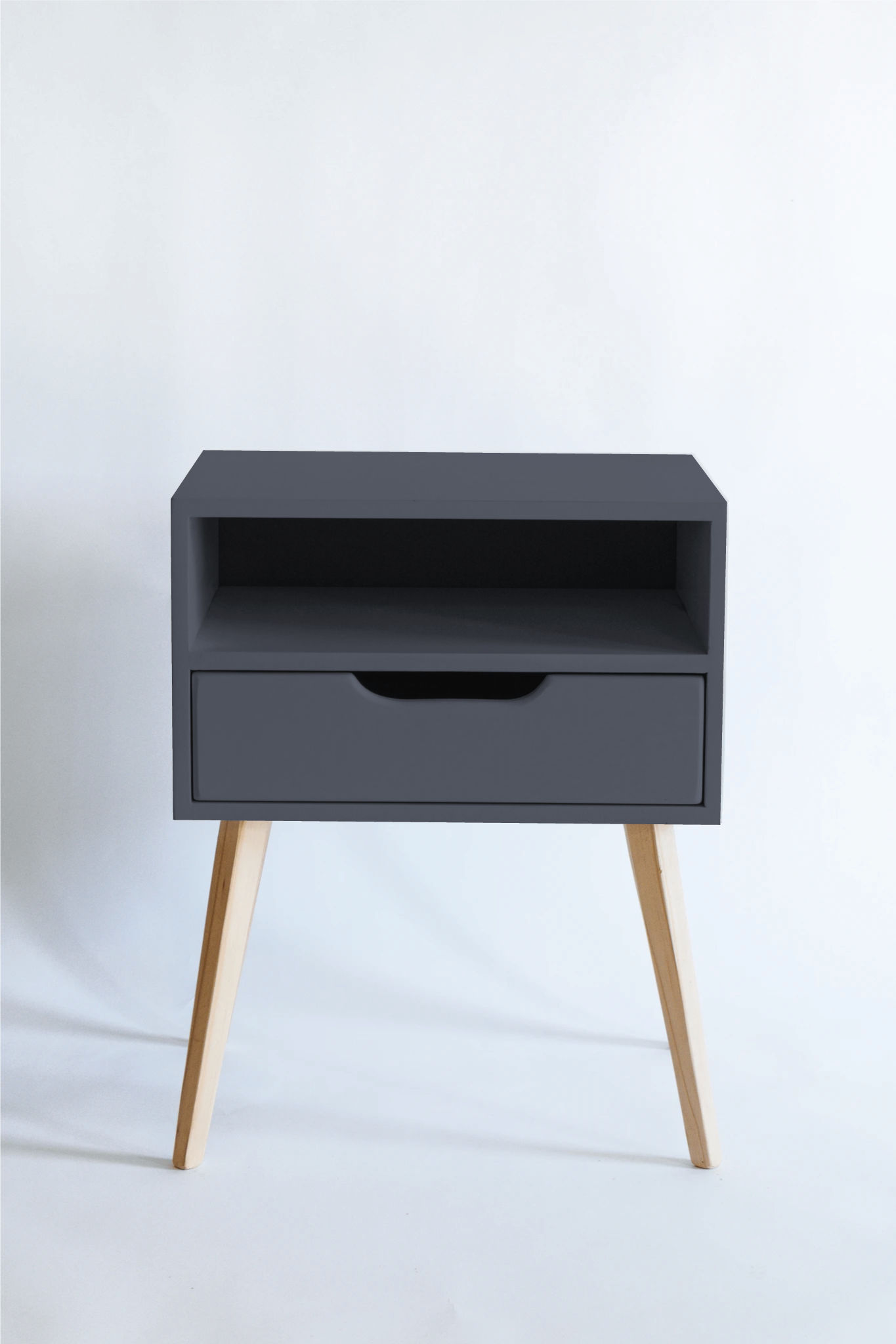Secaleni Side Table Single Drawer With Shelf - Grey