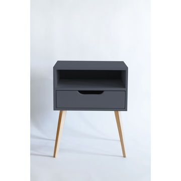 Secaleni Side Table Single Drawer With Shelf - Grey