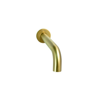 Devario Premio Round Wall Spout 24*200mm Brass- Brushed Gold