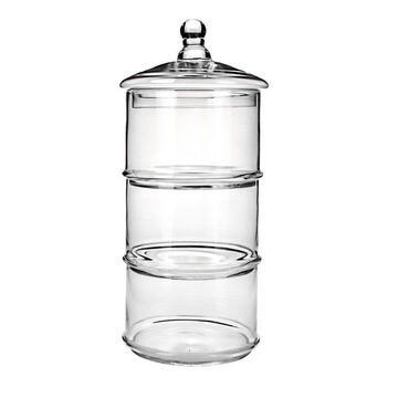 3 Layer Glass Cookie Jar